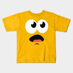 Astonished Toon Face Emoji Kids T-Shirt